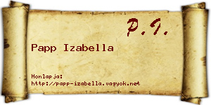 Papp Izabella névjegykártya